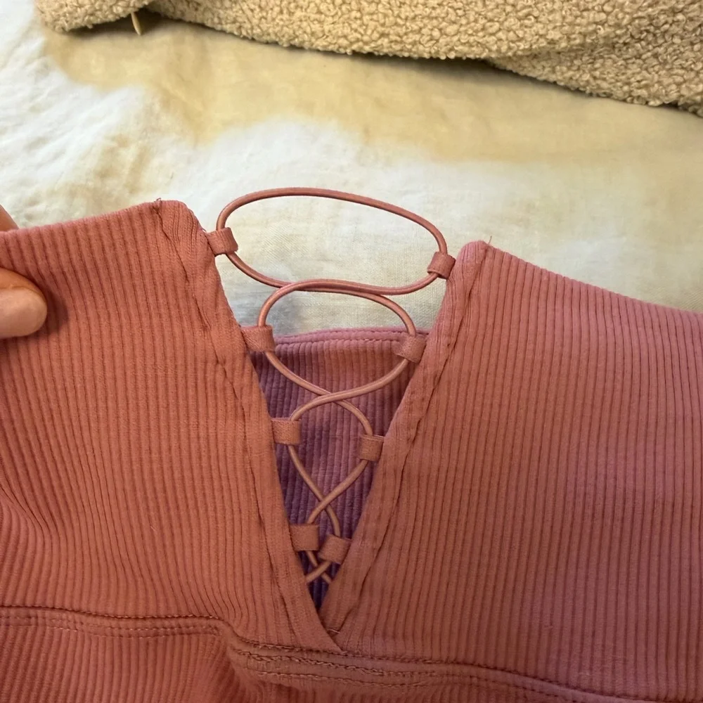 Fabletics Pink High-Waisted Leggings - Picture 4 of 7
